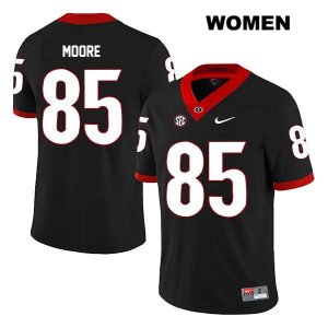 Women's Georgia Bulldogs NCAA #85 Cameron Moore Nike Stitched Black Legend Authentic College Football Jersey ZJZ2754RK